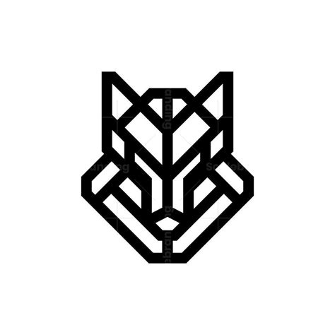 Alpha Wolf Logo Wolf Logo Is Shaped With Lines Forming A Wolf Head