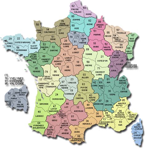 Map Of France Departments France Map With Departments And Regions
