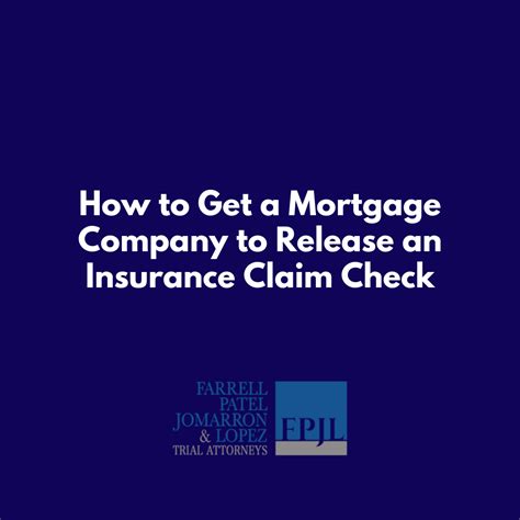 During the insurance claims mortgage check endorsement, all named parties will be required to endorse the claims check. Justice 360 - Farrell, Patel, Jomarron, & Lopez | How-to-Get-a-Mortgage-Company-to-Release-an ...