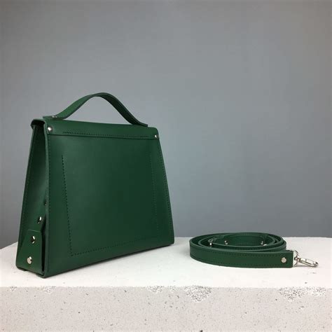 Green Leather Bag Women Green Leather Purse Shoulder Bag Etsy