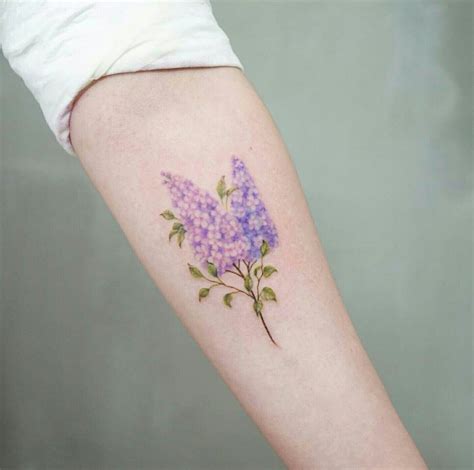 13 Astonishing Purple Lilac Flower Tattoo Ideas