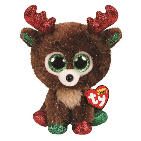 Beanie Boos Regular Plush Christmas Fudge Reindeer Teddy Bears