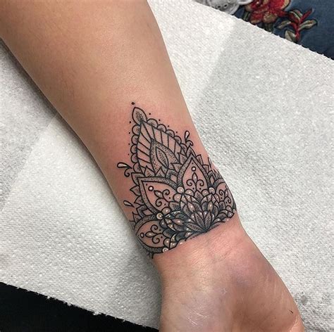 Simple Mandala Wrist Tattoo