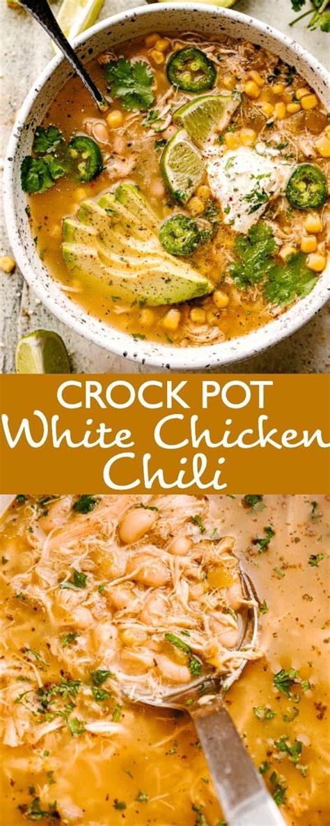 Crock Pot White Chicken Chili Chili Recipe Easy Crockpot Recipes