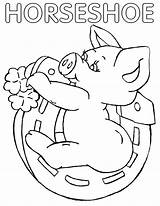 Horseshoe Coloring Pages sketch template