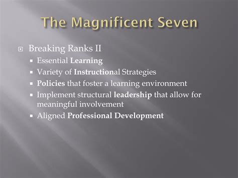 Ppt The Magnificent “seven” Powerpoint Presentation Free Download