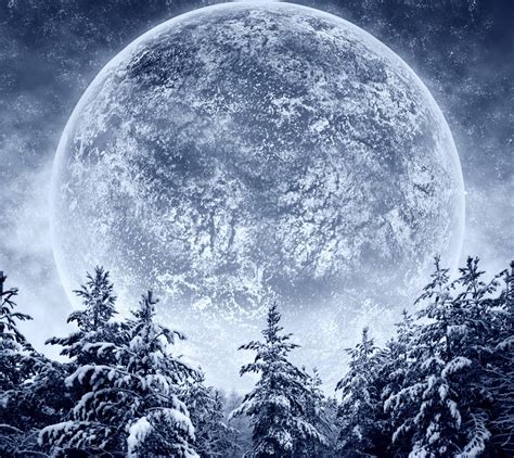 Snow And Moon Wallpapers Top Free Snow And Moon Backgrounds