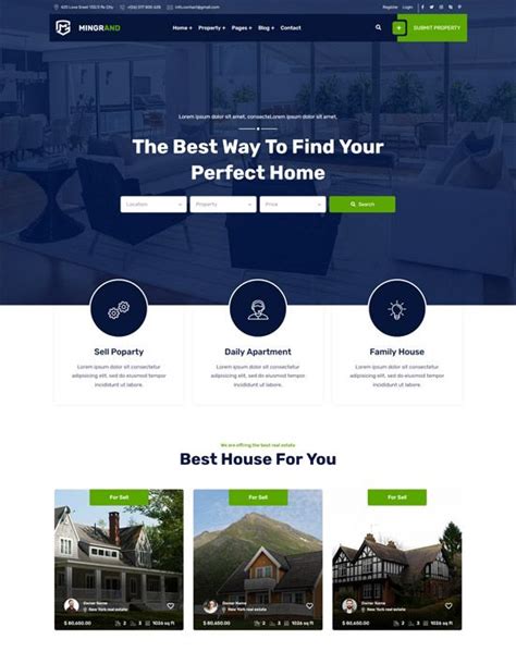 Best Real Estate Website Templates Freshdesignweb Real Estate Website Templates