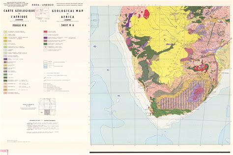 Geological Map Of Africa Sheet No 8 Carte Géologique De Lafrique