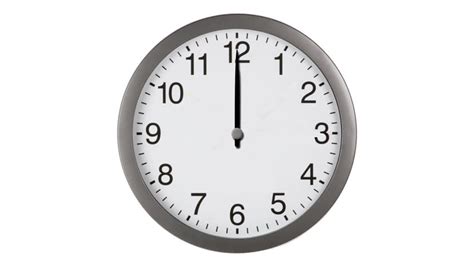 Animated Clock Counting Down 12 Hours Over 30 Seconds Seamlessly Loops