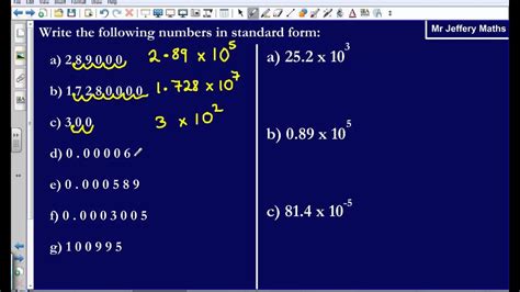 Standard form is a way of writing down very large or very small numbers easily. Standard Form 2 (Edexcel GCSE Maths) - YouTube