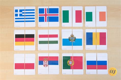 Mini Puzzle Flaggen Europas Wunderwerkstatt