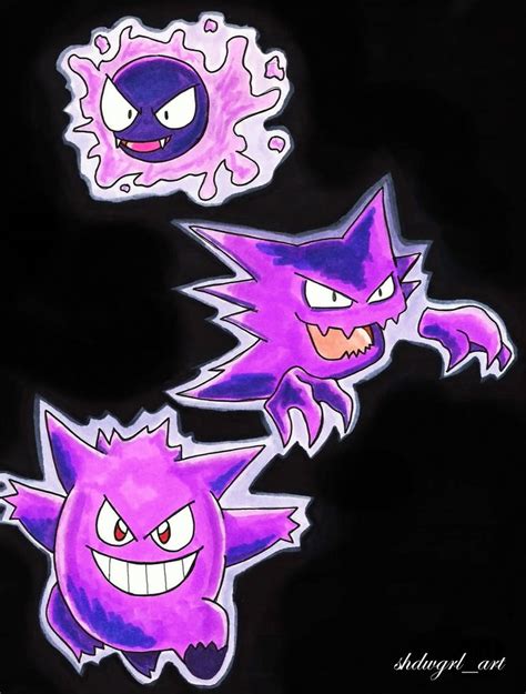 Gastly Evolutions By Shadwgrl On Deviantart