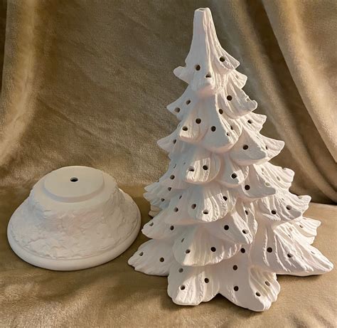Ceramic Bisque Large Christmas Tree Ready To Paint Etsy