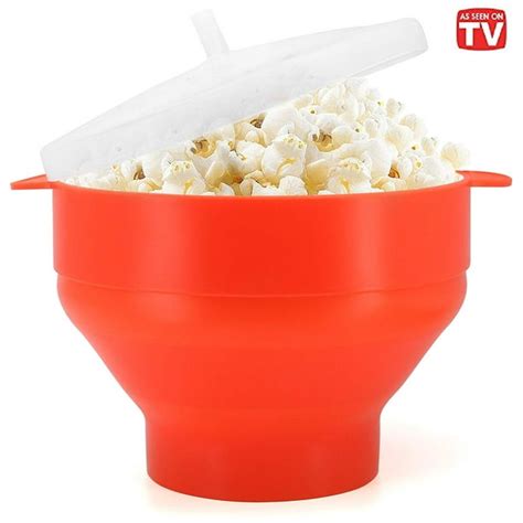 Korcci Microwave Popcorn Popper Bpa Free Silicone Hot Air Microwavable
