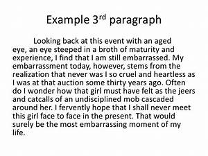 embarrassing essay example