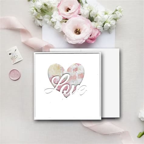 Love Wedding Card Tutorial Using Cricut Design Space