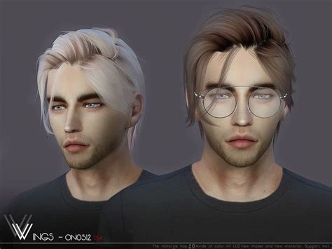 The Sims Resource Wings On0512 Hair Sims 4 Hairs Sims 4 Hair Male