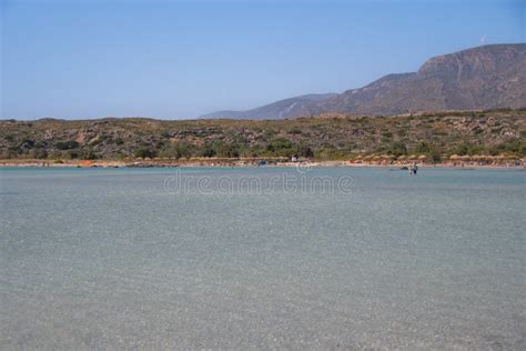 Crystal Clear Water At Elafonissi Beach On The Greek Island Of Crete