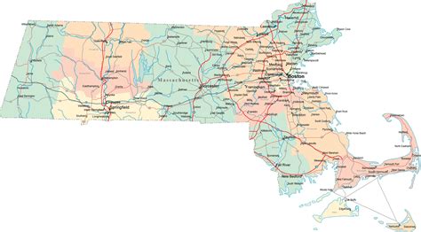 Map Of Massachusetts Towns Usa Map Guide 2016