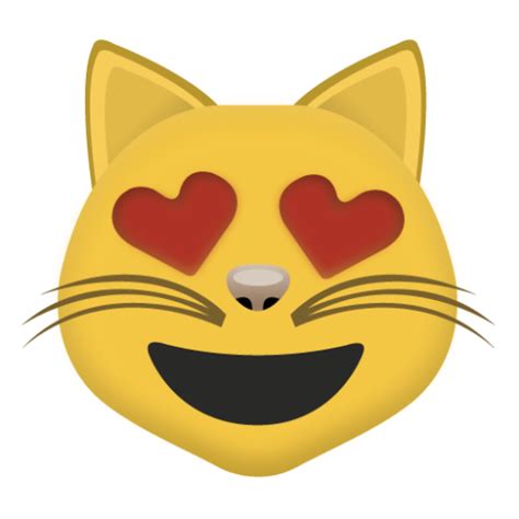 Smiling Cat Face Wit Heart Shaped Eyes Dreamemoji
