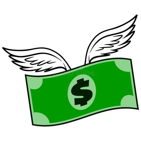 Flying Dollar Stock Vector Illustration Of Poverty 112143899