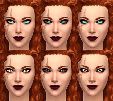Mod The Sims Mermaid Eyes With Glow Blacksclera Glowblacksclera