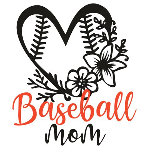 Baseball Mama Svg Commercial Use Baseball Heart Baseball Mom Shirt
