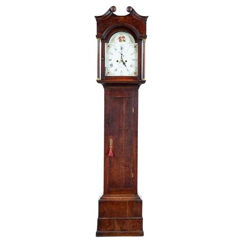 Georgian Early 19th Century Oak Long Case Clock For Sale At 1stdibs