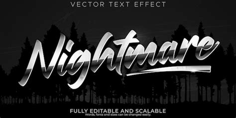 Free Vector Nightmare Text Effect Editable Scary And Movie Text Style