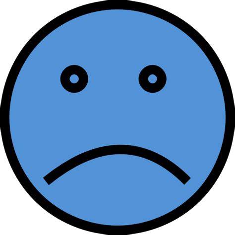 Sad Face Blue Two Clip Art At Vector Clip Art Online