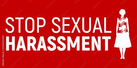 stop sexual harassment banner gender equality label and logo logo vector illustration stock