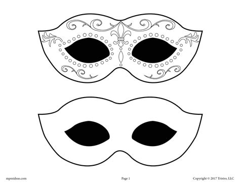Mardi Gras Mask Template Printable Printable Templates