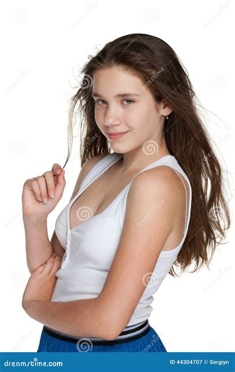 jolie fille de l adolescence de sourire image stock image du caucasien bonheur 44304707