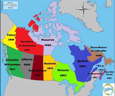 Carte Des Provinces Du Canada Imvt