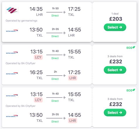Comparing Results Highlighting Differences Skyscanner Cheapest