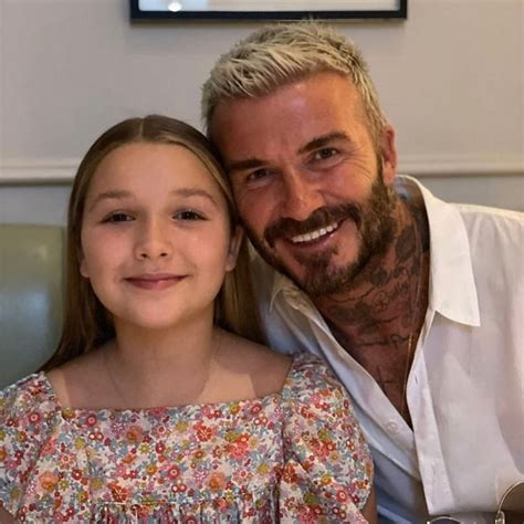 David Beckham Reacts To Daughter Harpers Crush Confession Us Weekly