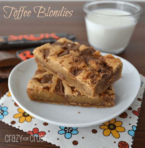 Toffee Blondies Crazy For Crust