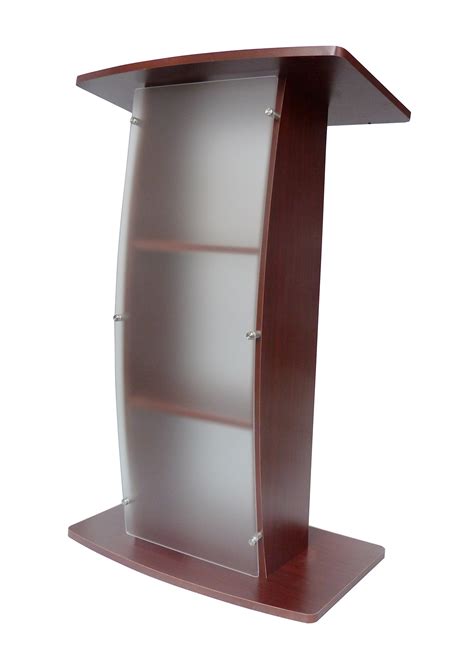Wood Acrylic Podium Church Pulpit Lectern Curved School Event Speaker