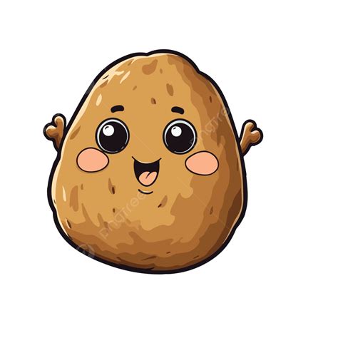 Potato Anime Cartoon Vector Character Potato Potato Cartoon Potatoes