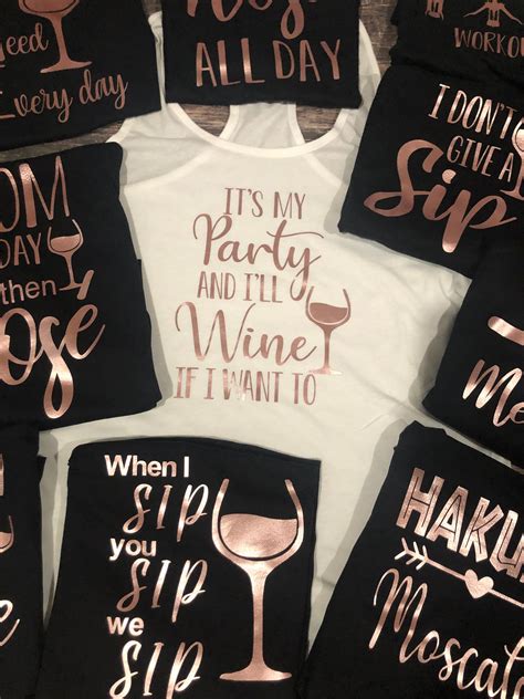 Wine Themed Bachelorette Birthday Shirts Racerback Tank Etsy