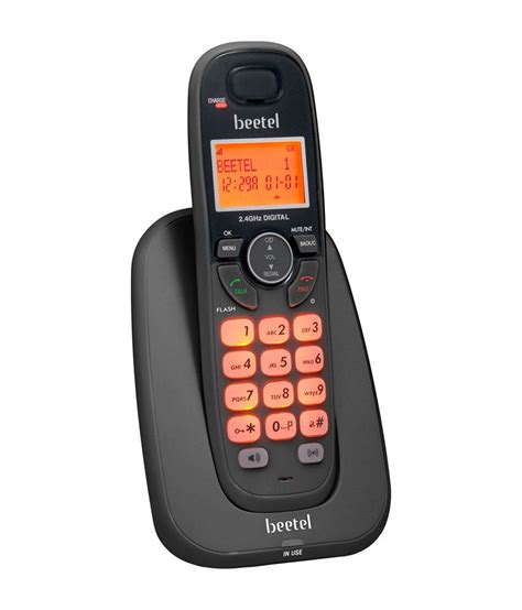 Buy Beetel X70 Cordless Landline Phone Black Online At