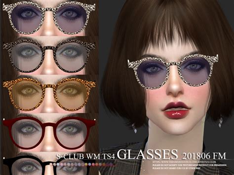 The Sims Resource S Club Ts4 Wm Glasses Fm 201806 Glasses Sims 4