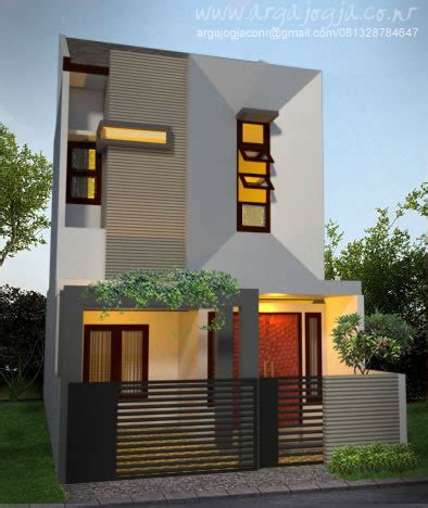 desain fasad unik minimalis rumah  lantai lebar  meter argajogjas blog
