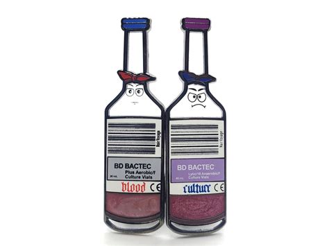 Blood Culture Bottle Enamel Pin Etsy