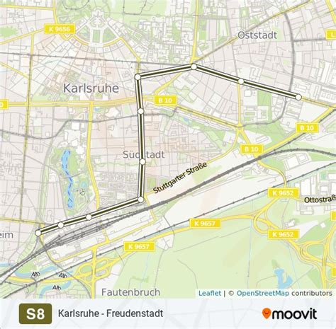 S8 Route Schedules Stops And Maps Albtalbahnhof Updated