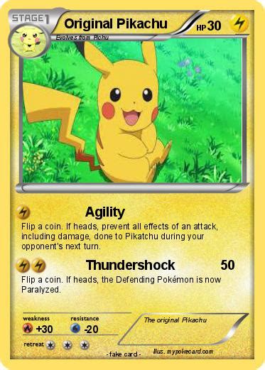 Pokémon Original Pikachu 1 1 Agility My Pokemon Card