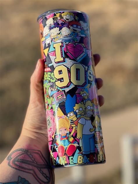90s Throwback Skinny Tumbler Shipping Included Etsy Canada 90s