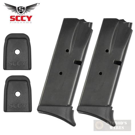 Sccy Cpx 1 Cpx 2 9mm 10 Round Magazine 2 Pack Extended Flat Plates 01