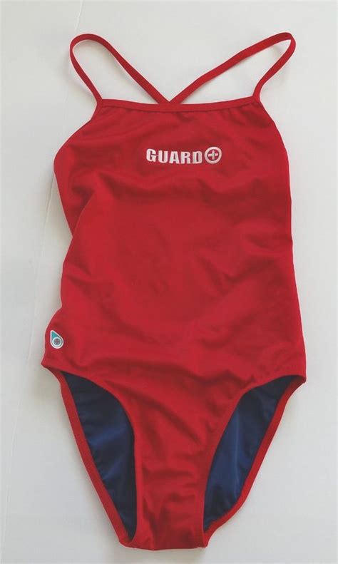 Original Watermen X Back Swimsuit Lifeguard Suit Size 32 6 Embroidered